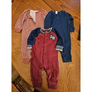 Baby Boy 3-6 Months Outfits Rompers Long Sleeves Clothes Lot Bundle